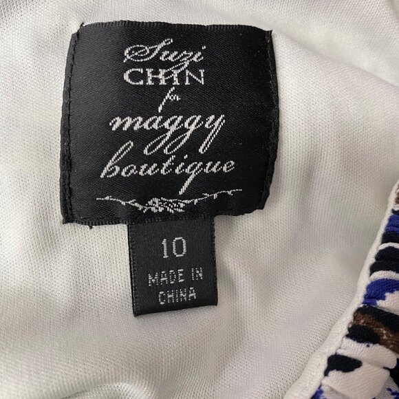 Suzy Chin for Maggy London  Leopard‎ Print Sleeveless Halter Dress 10 - Picture 8 of 9